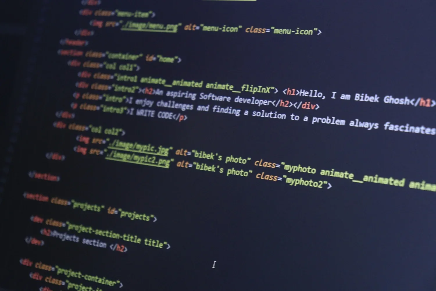 A code editor showing premium web design through high-performance Next.js websites